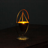 Scandinavian copper and brass candle holder