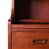 Danish teak 1950s bookcase with drawers