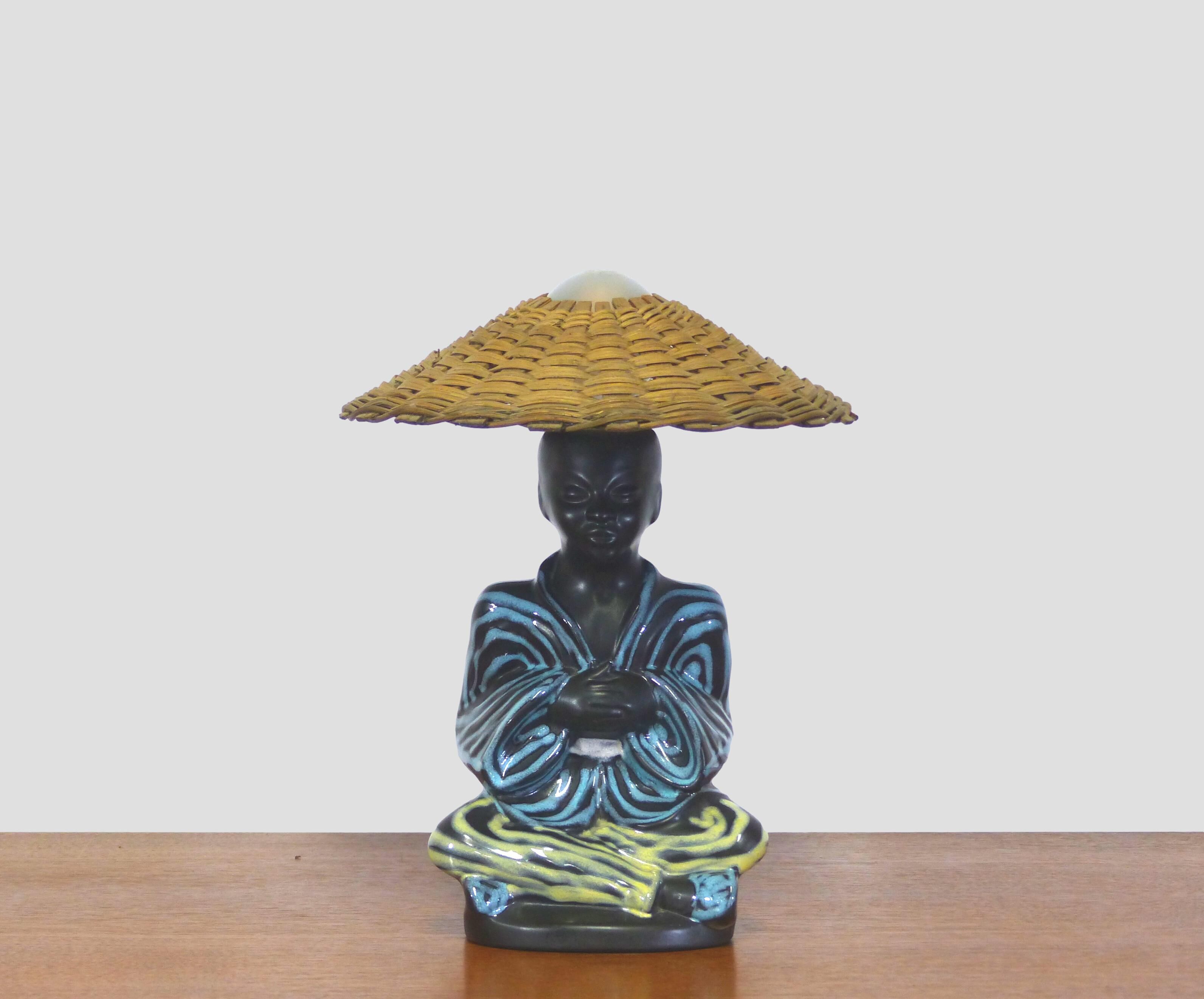 Vintage Scandinavian ceramic lamp Soholm 1950