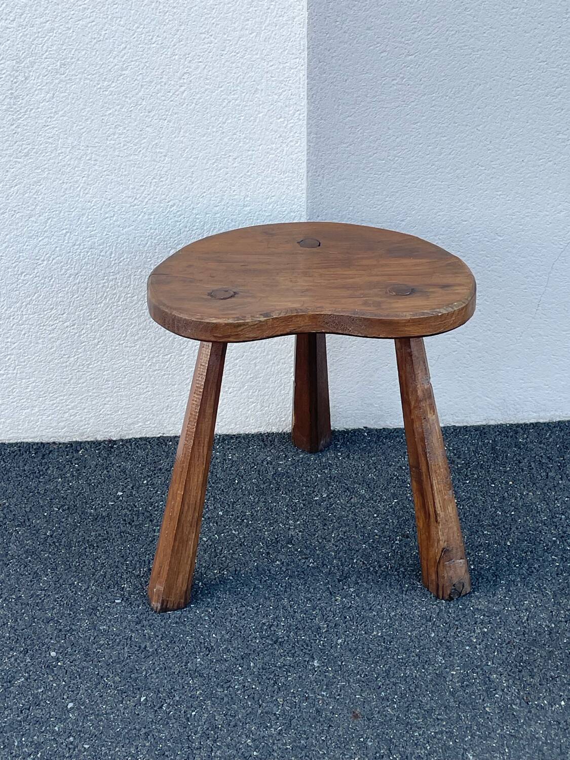 French brutalist tripod stool