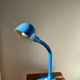 Lampe années 80 en acier, par aluminor - bleu