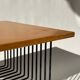 Mid-century metal and wood coffee table with magazine rack, Italy