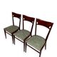Chaises de salle à manger en bois de hêtre aux tons verts, années 1950