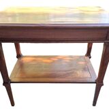 Napoleon III style Worker side table in solid light wood rectangular 1880