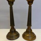 Pair of gilded bronze candlesticks
