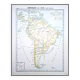 Imprimée en 1900, carte de l'Amérique du sud
