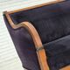 1950s, Danish art deco 2-seater sofa, ash wood, furniture velour.