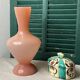 Large pink opaline vase
