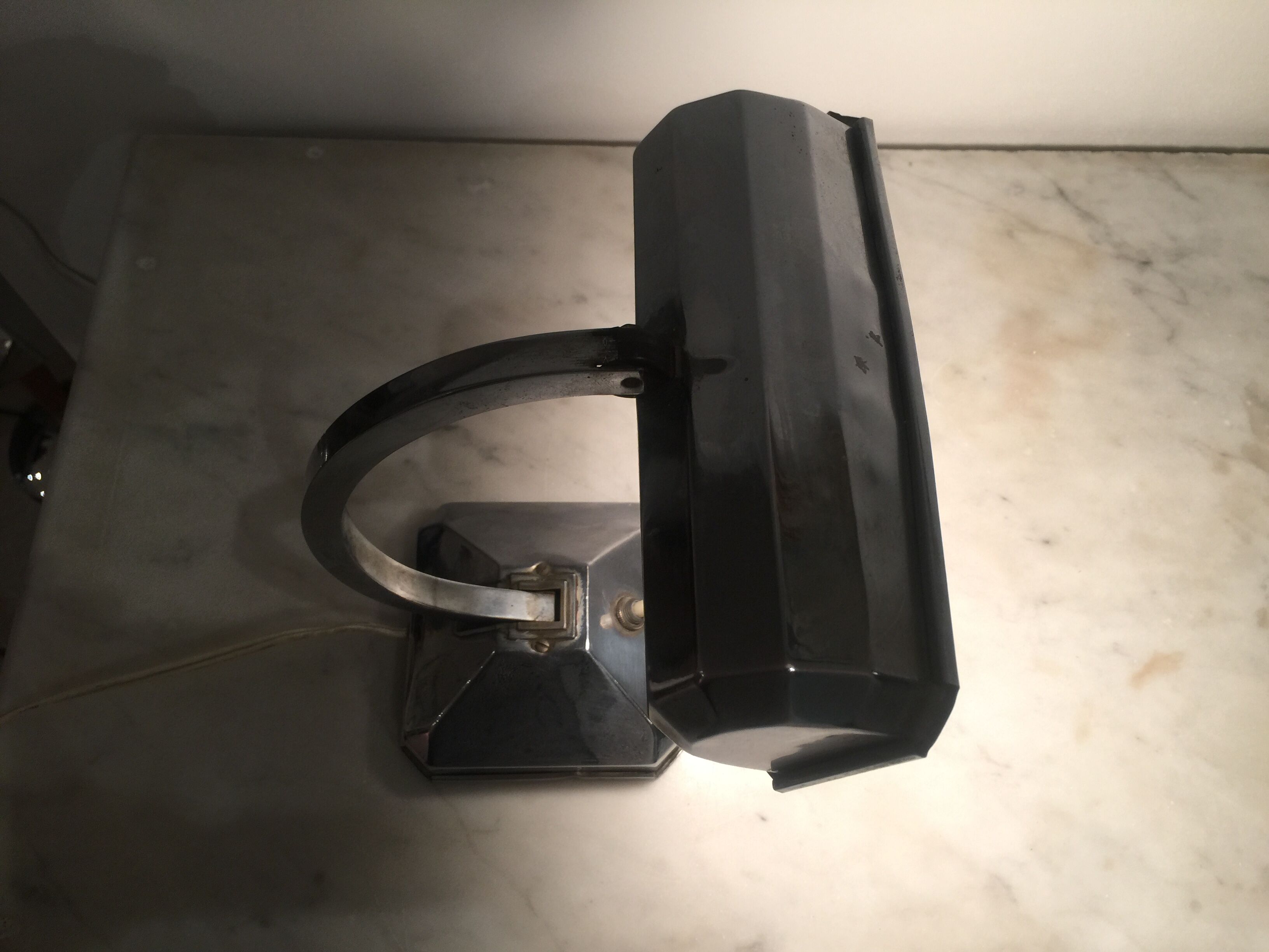 Former banker lamp chrome