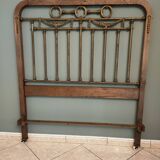 Oak and brass headboard from the 20s-30s