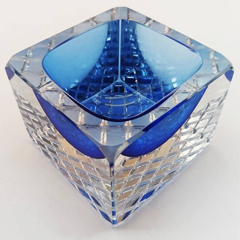 1960s Square Ashtray or Catch-all in Murano Glass by Mandruzzato.