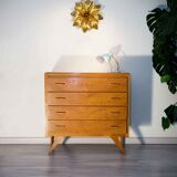 60s dresser, compass foot, light oak