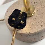 Angelo Brotto for Esperia — Sculptural Travertine Table Lamp, Italy, 1970s