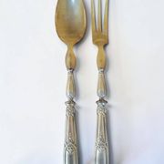 Silver-plated salad servers