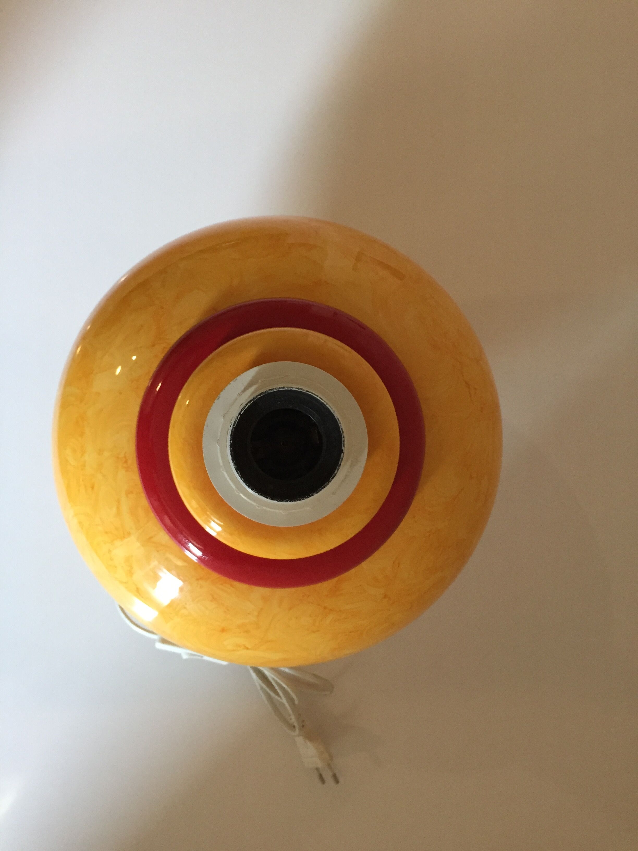 Kostka ceramic lamp foot, France, 1980s