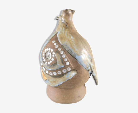 Vase céramique zoomorphe design années 70