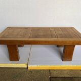 Rustic solid oak farmhouse coffee table 1950
