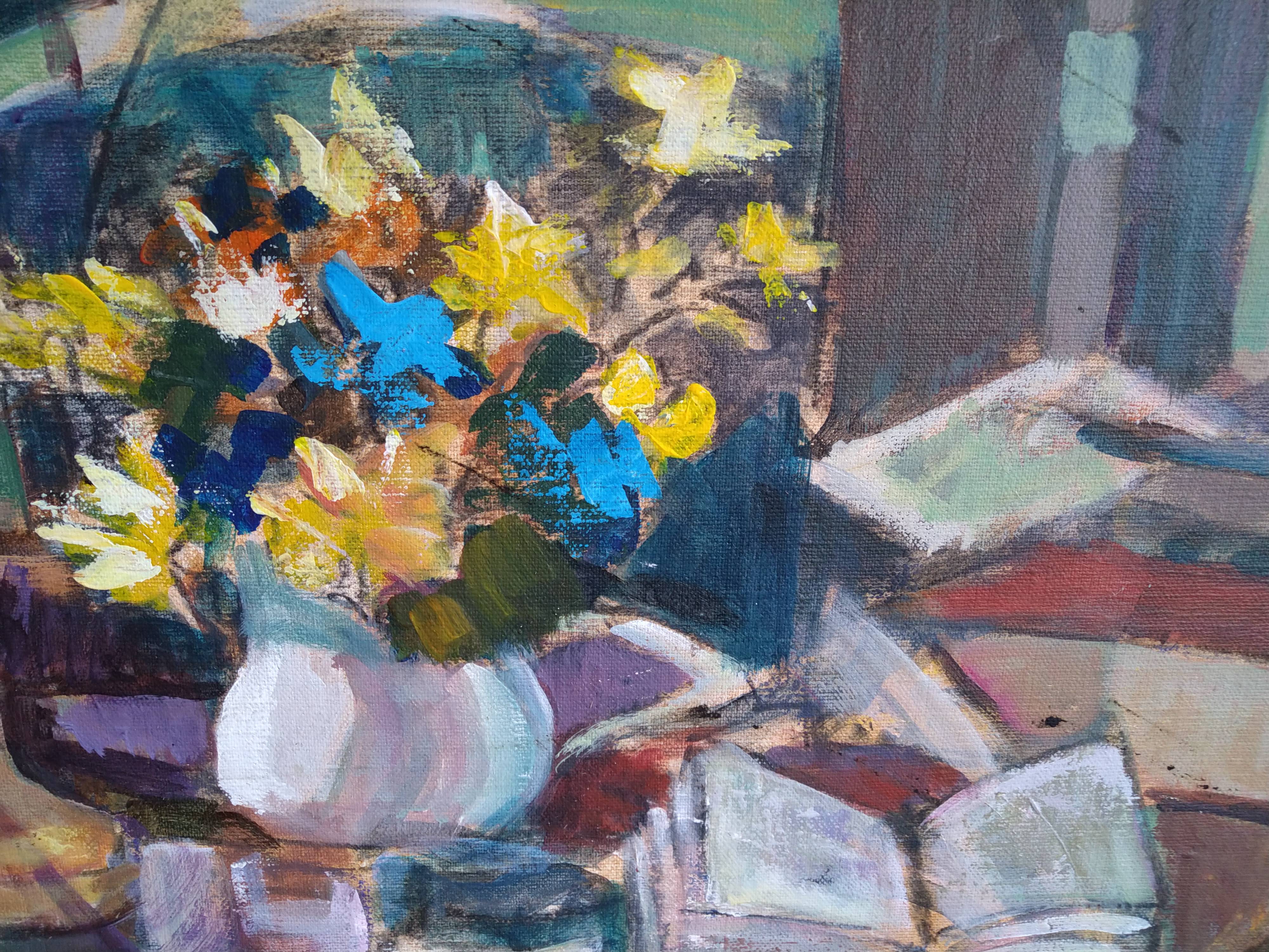 Bouquet and bust table