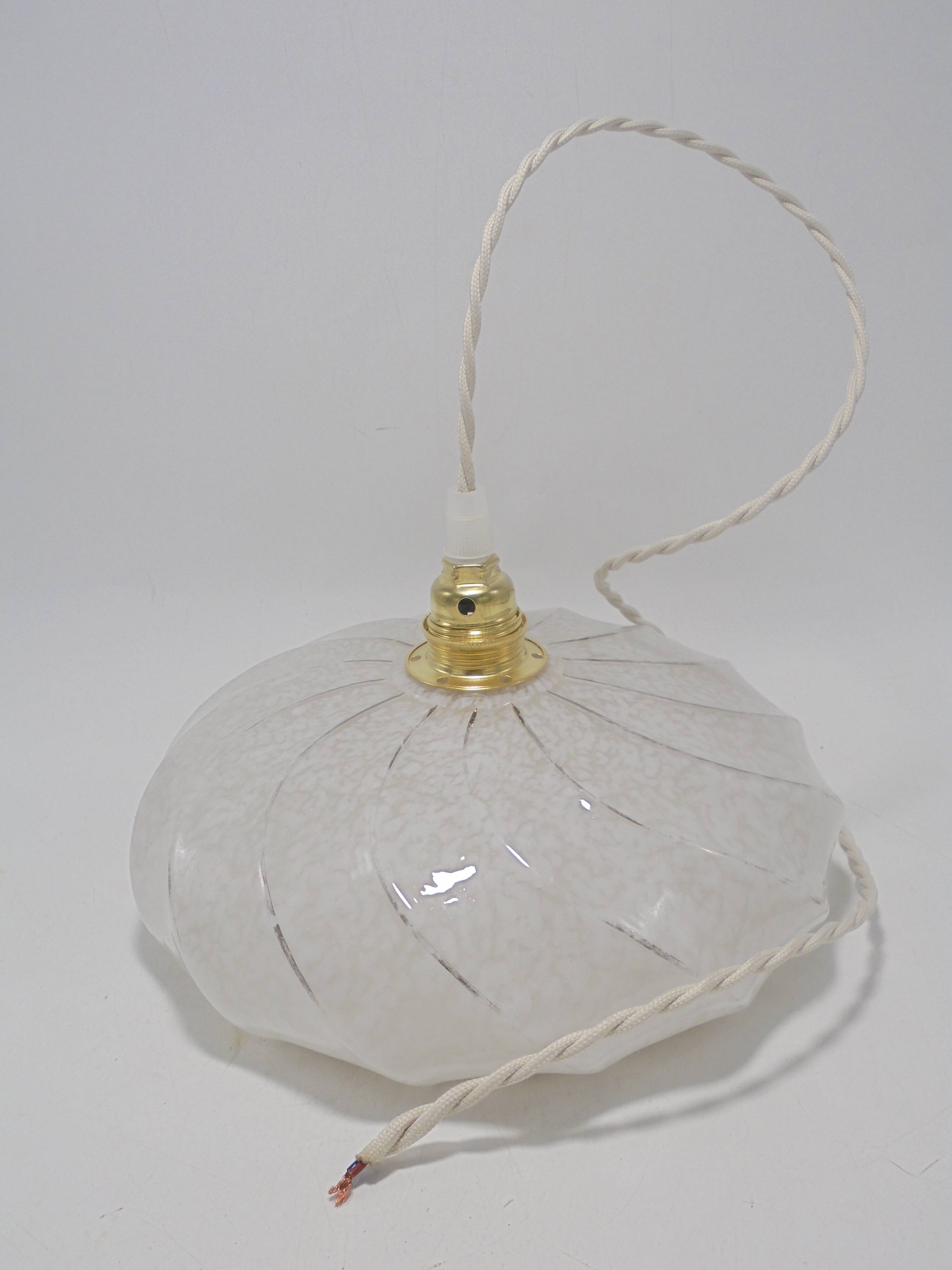 Speckled glass pendant light