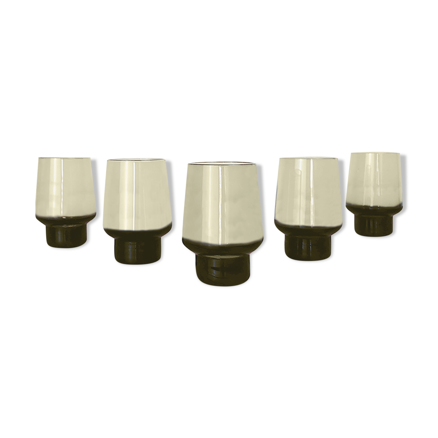 5 liquor glasses/glasses in smoked glass
