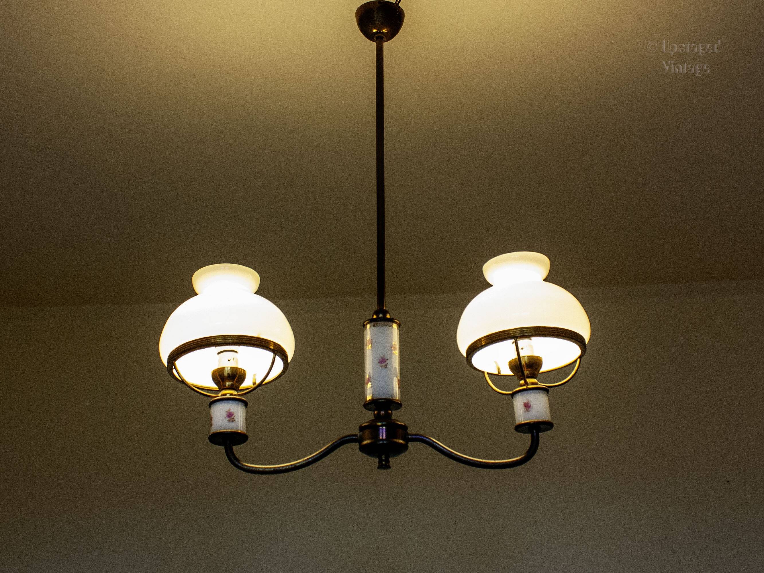 Vintage double ceiling light oil lamp style Lighting