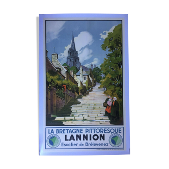 Original Tourism Poster "La Bretagne Pittoresque Lannion" 62x100cm 1930