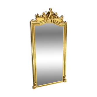 Miroir 204 x 98 cm époque XIXè Napoléon III, putti