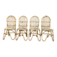Série de 4 chaises en rotin des années 60