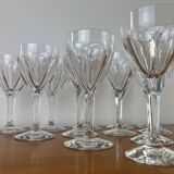 12 crystal wine glasses Lorraine Lemberg Bristol size