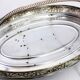 Art Deco silver metal tray with 4 ramekins