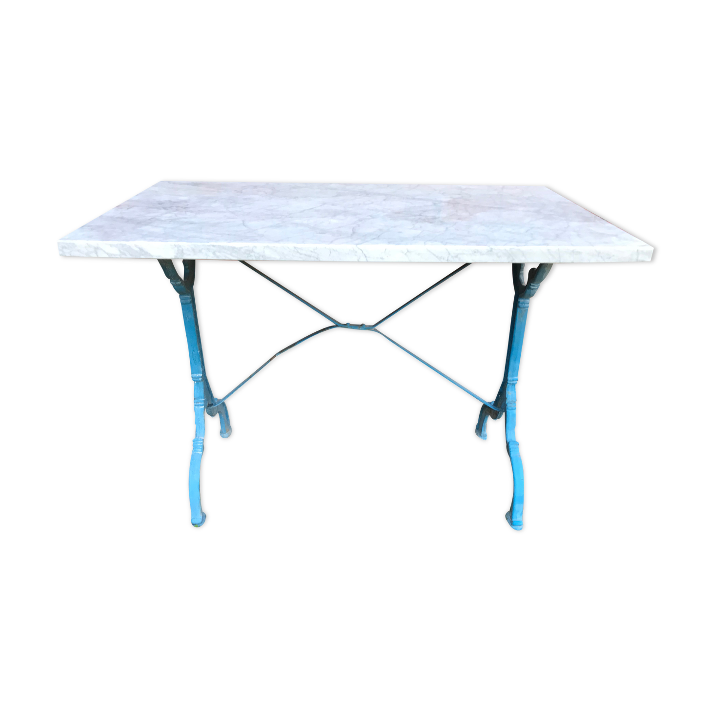 Polished marble bistro table