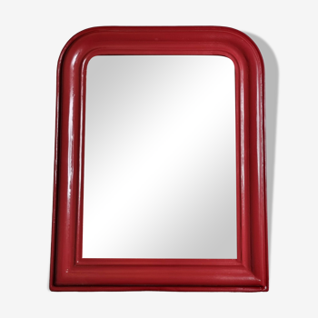 Miroir à poser vintage de style Louis Philippe rouge Basque 48 cm x 61 cm