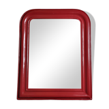 Vintage Louis Philippe style table mirror in Basque red 48 cm x 61 cm