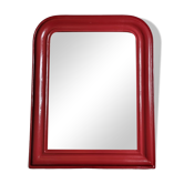 Miroir à poser vintage de style Louis Philippe rouge Basque 48 cm x 61 cm