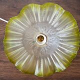 Green glass flower suspension