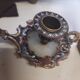 Antique bronze candle holder