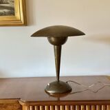 Mid-century modern brass adjustable table lamp, Italy circa 1950