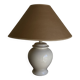 Neo-classical baluster lamp in cracked white earthenware from the 1970s.