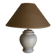 Neo-classical baluster lamp in cracked white earthenware from the 1970s.