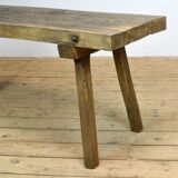 Solid oak farm table, raw art 1930s