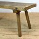 Solid oak farm table, raw art 1930s