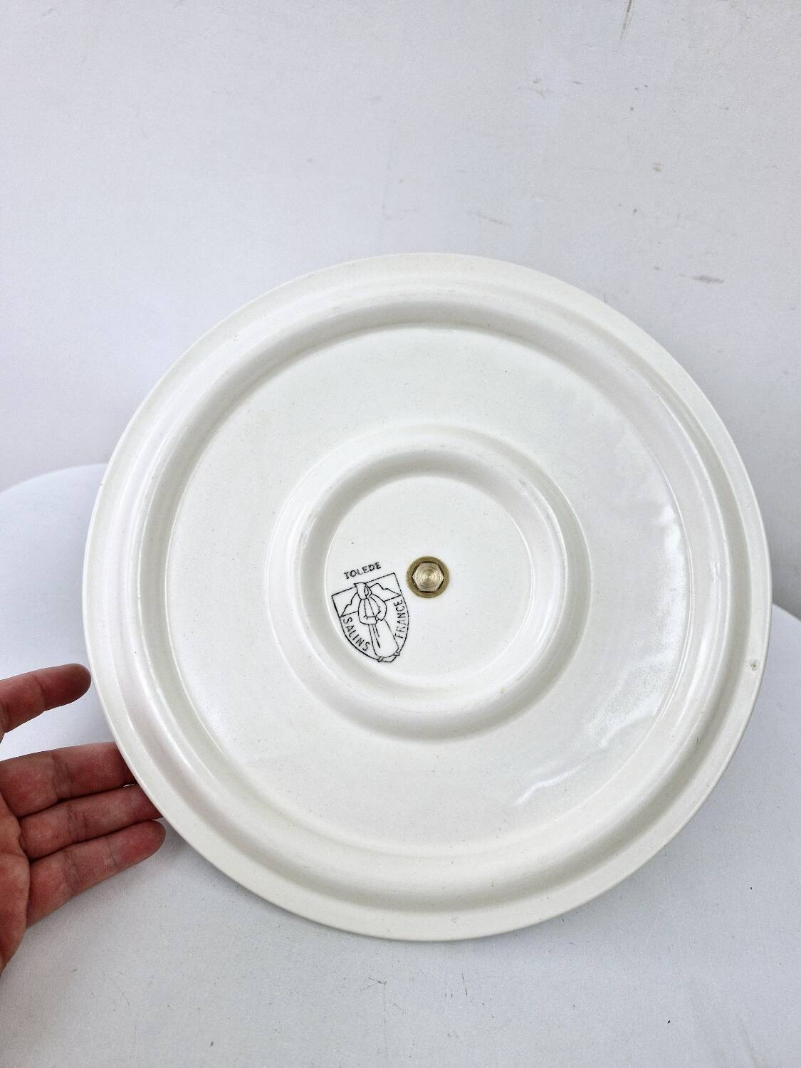 Vintage Ceramic Cheese Board 1960s Manufacture Salins Toledo Model