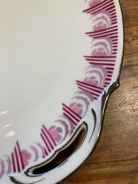 Service à dessert en porcelaine de Limoges Art Deco