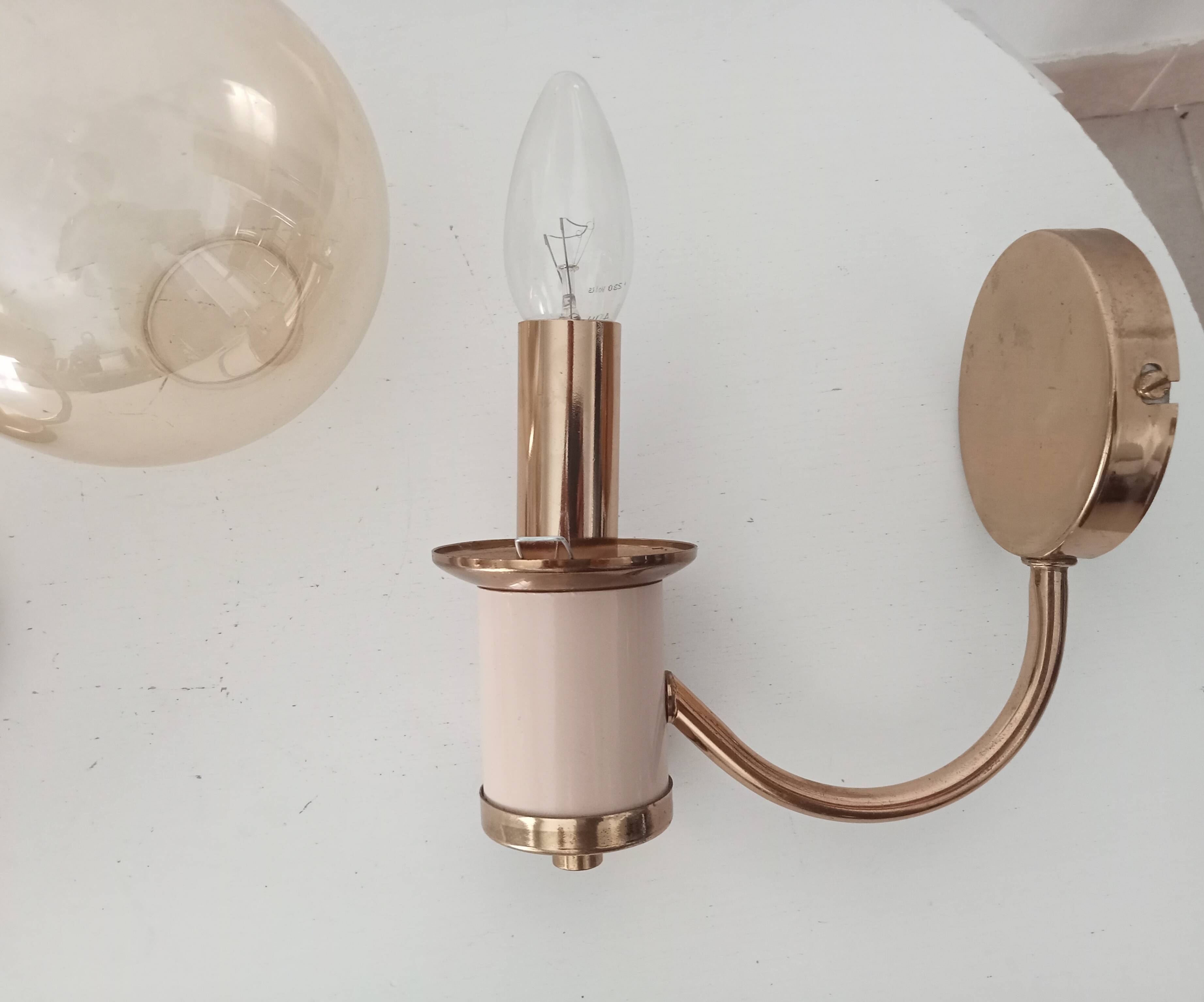 Pair of vintage Maison Delmas wall lights from the 70s