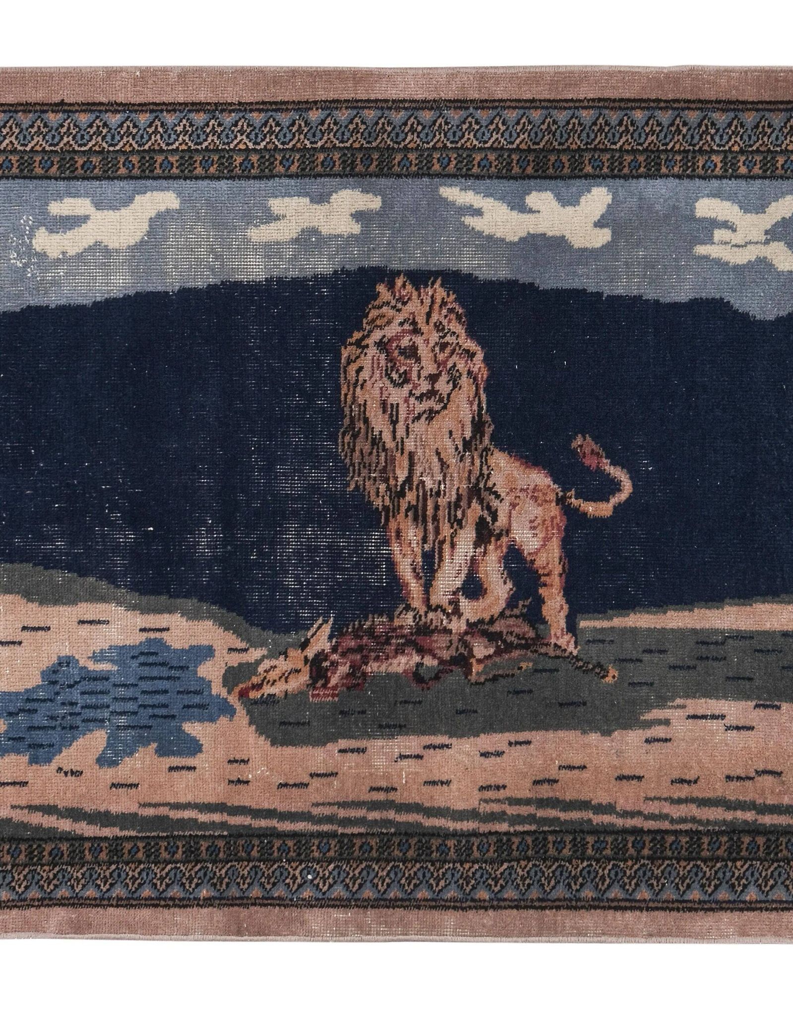 Vintage hand-embroidered textile 98x122 cm