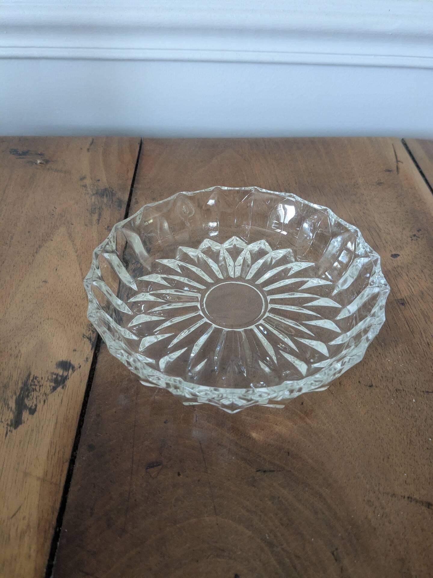 Cut glass tray