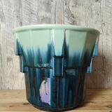 Iridescent Art Deco earthenware planter