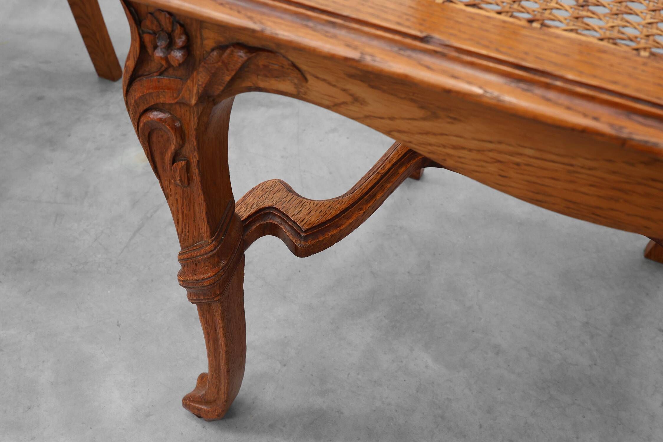 Set of 6 art nouveau dinner chairs in the manner of Victor Horta, Belgium
