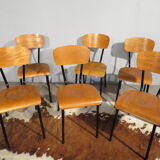 Set of 6 chairs 70's