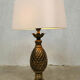 Vintage French brass pineapple table lamp ananas
